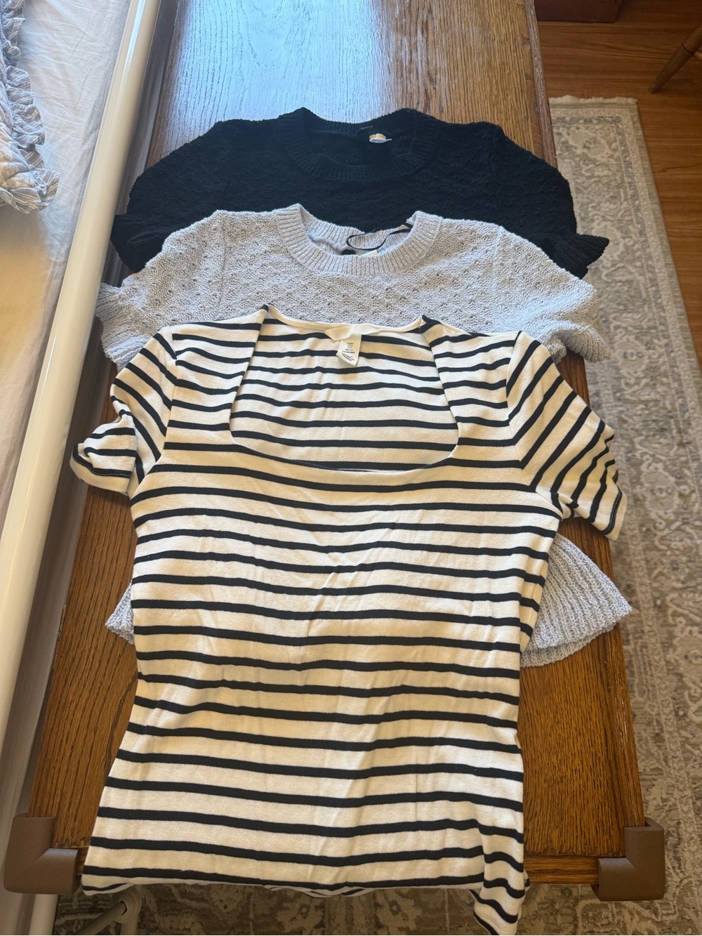 H&M woman tops shirt Striped Short Sleeve Top bundle